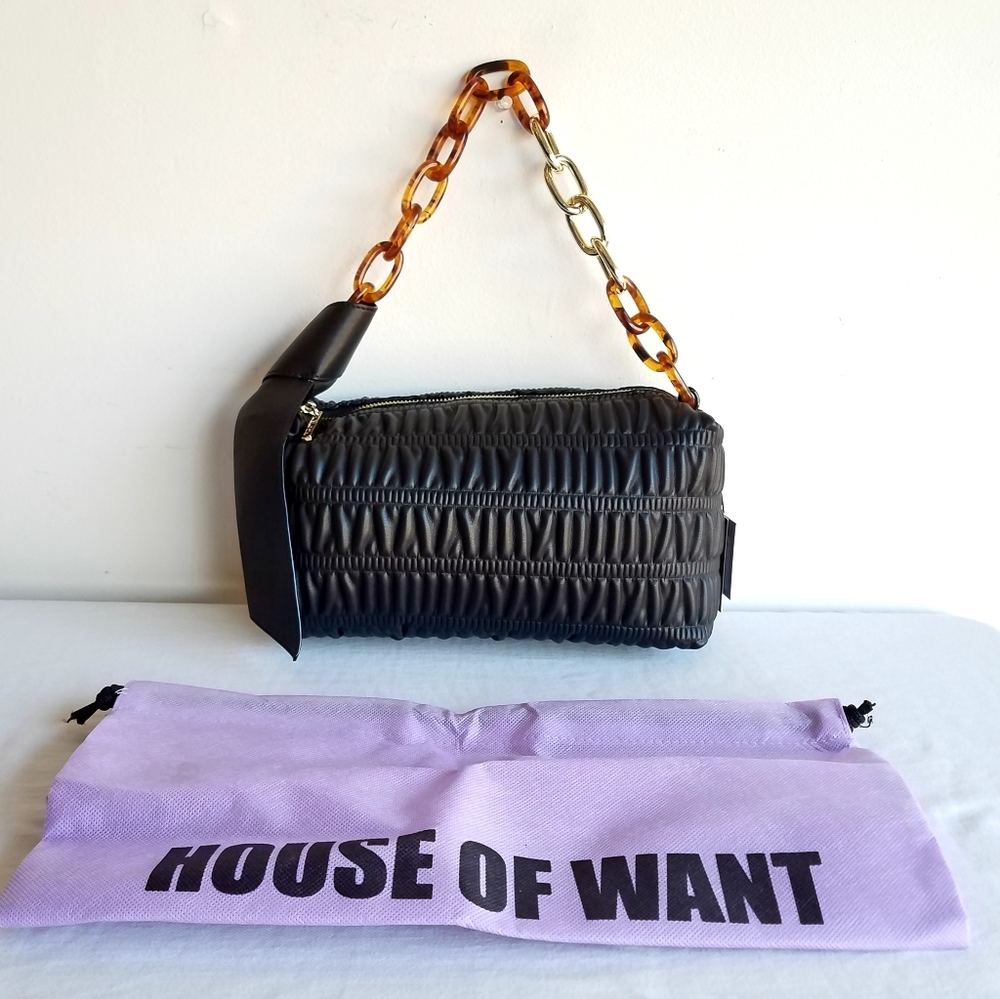 House of Want We Are Thoughtful Vegan Leather Shoulder Bag - Picture 4 of 10